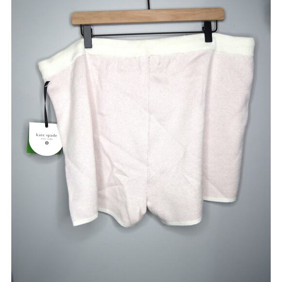 Kate Spade x Target Strawberry Knit Lounge Shorts NWT 1X Women's Pink Cream - Picture 12 of 16